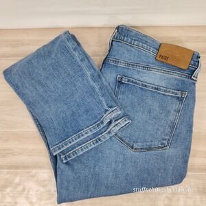 Paige Women's‎ Federal Mid Rise Straight Leg Jeans ~ Actual Measurements 33"x31"